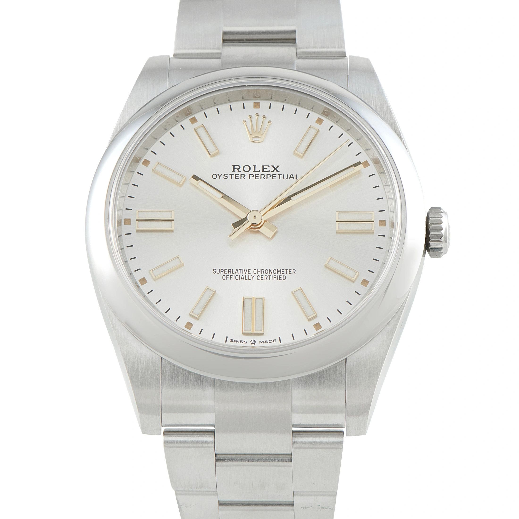 Rolex Oyster Perpetual 41 Silver Dial Steel Watch 124300