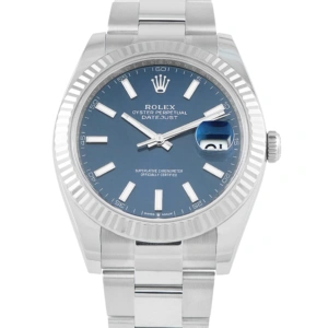 Rolex Datejust 41 Blue Dial Steel Oyster Watch 126334
