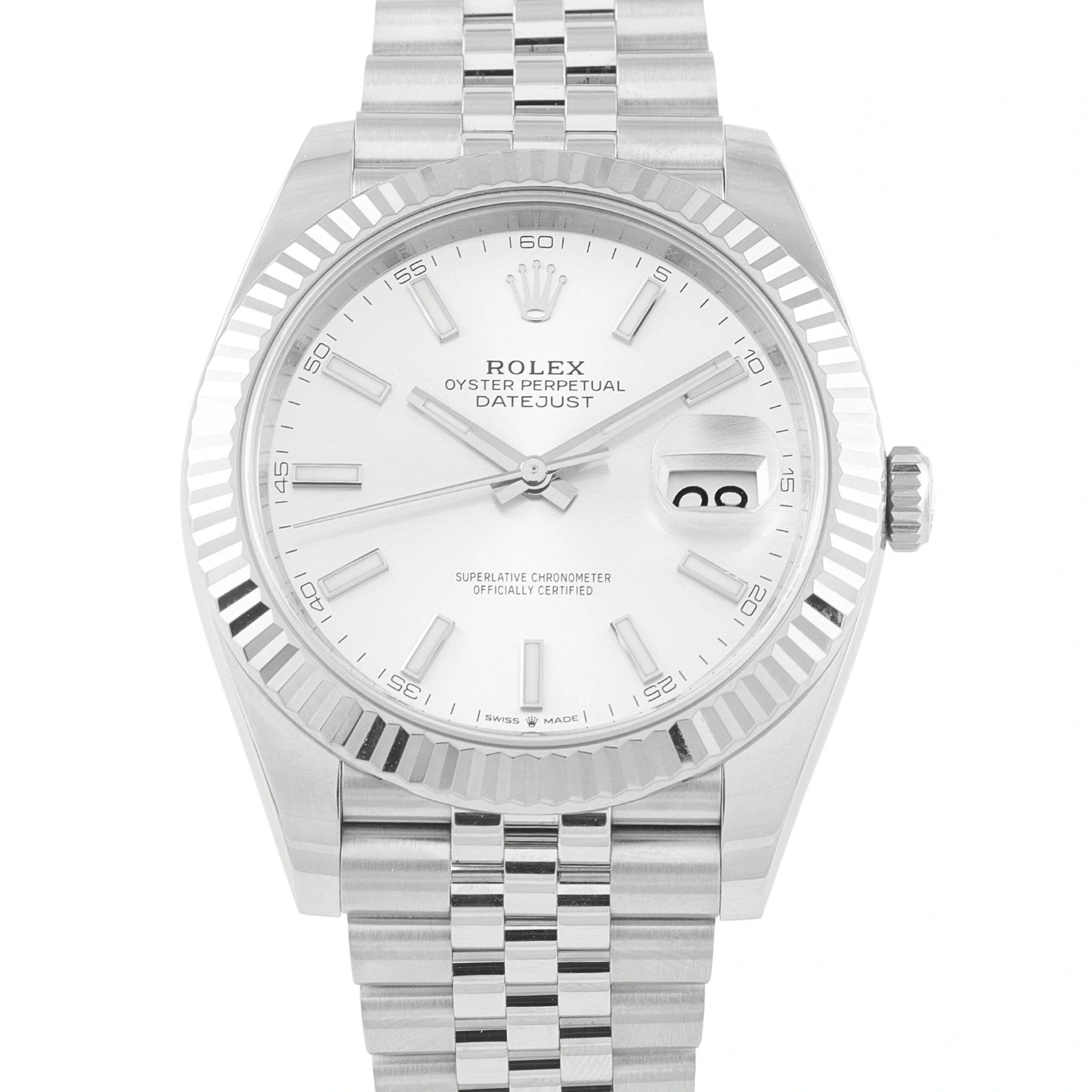 Rolex Datejust 41 Silver Dial Steel Jubilee Watch 126334