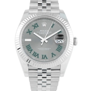 Rolex Datejust 41 Wimbledon Dial Steel Jubilee Watch 126334