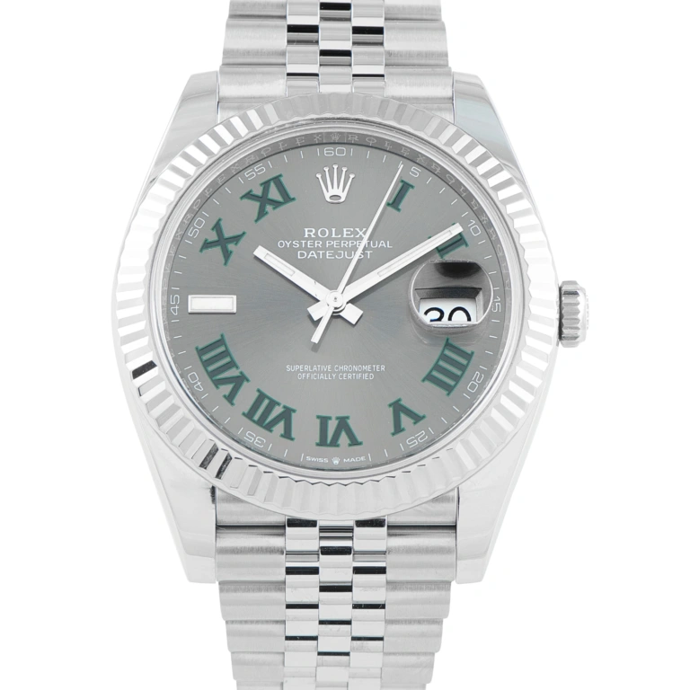 Rolex Datejust 41 Wimbledon Dial Steel Jubilee Watch 126334