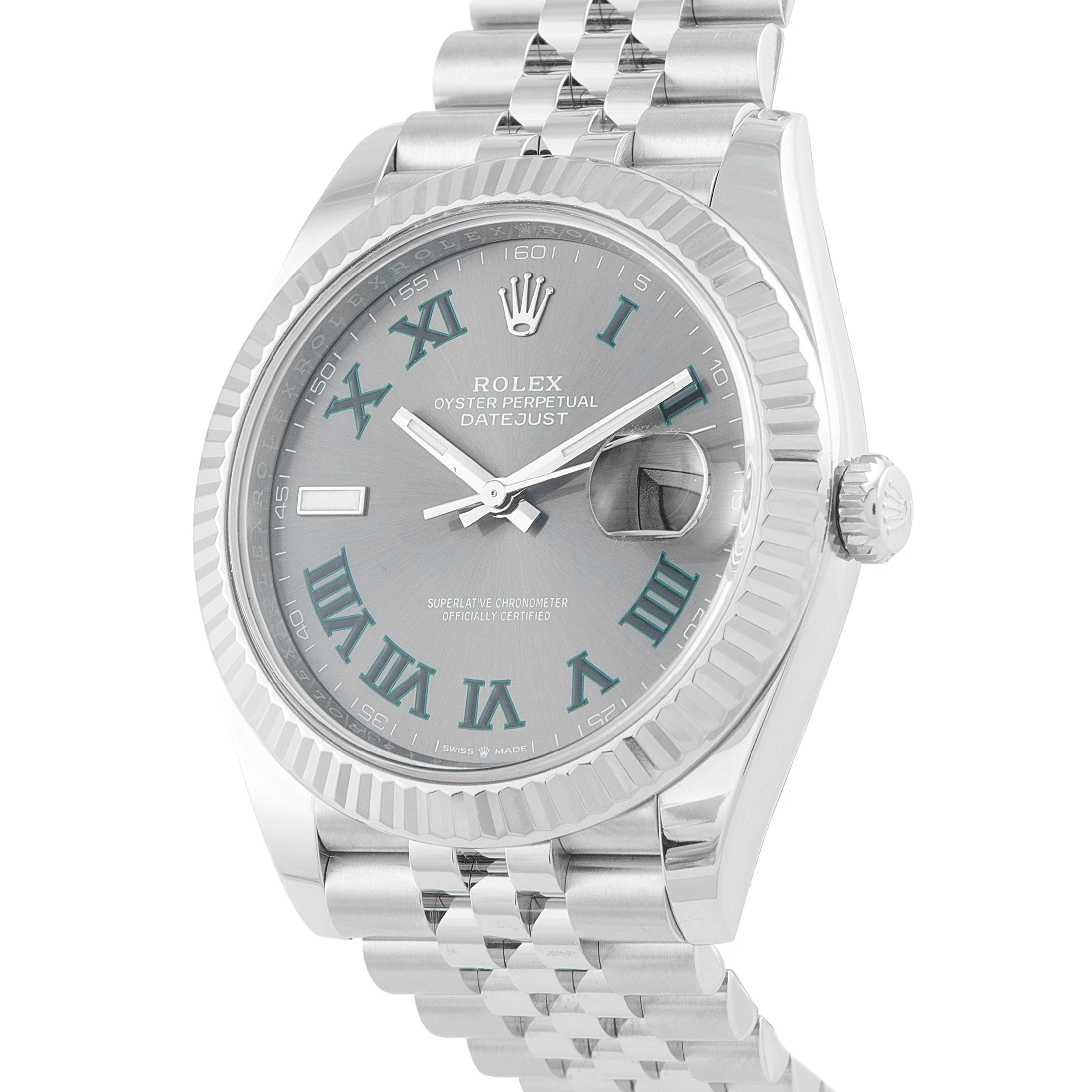 Rolex Datejust 41 Wimbledon Dial Steel Jubilee Watch 126334 - Image 2