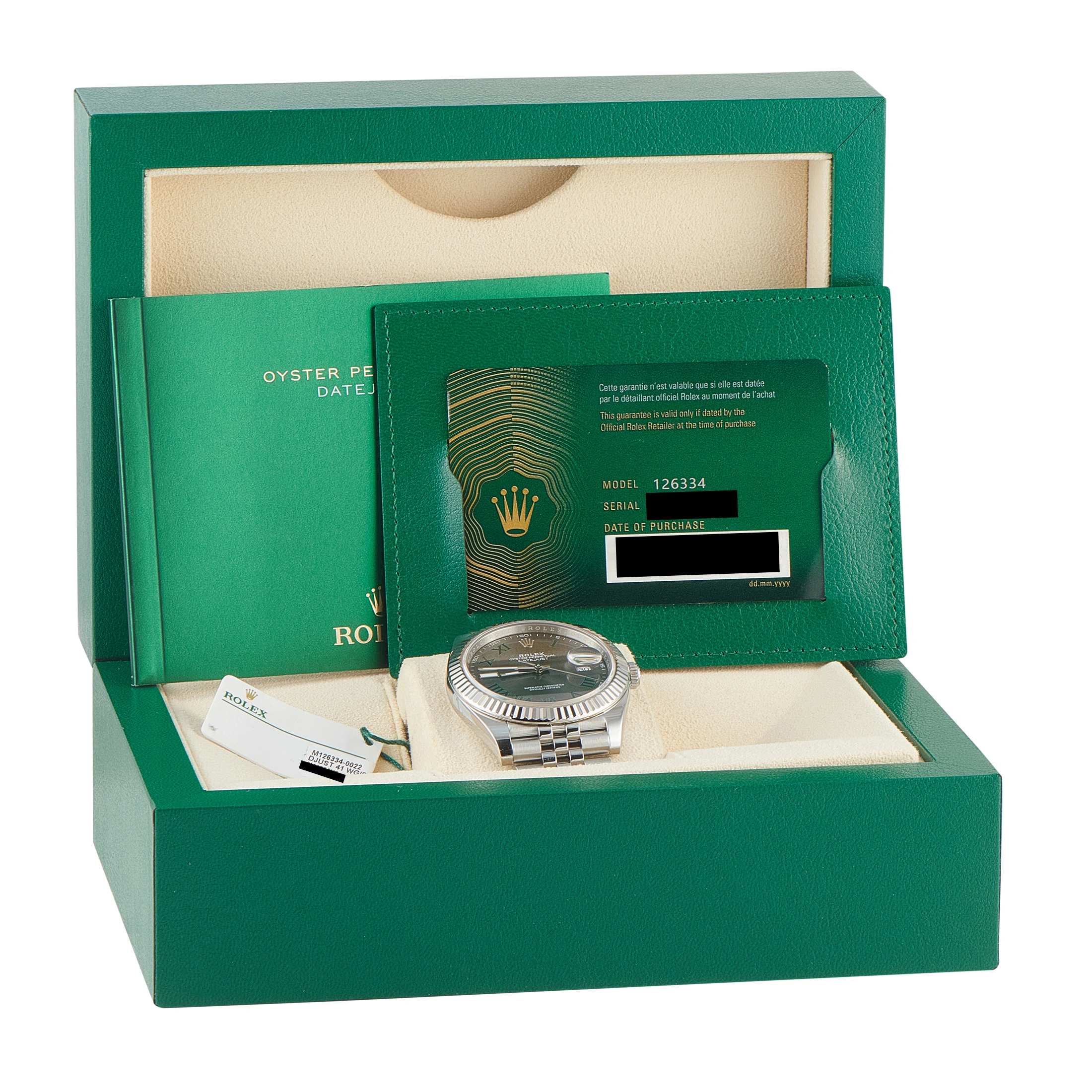 Rolex Datejust 41 Wimbledon Dial Steel Jubilee Watch 126334 - Image 5