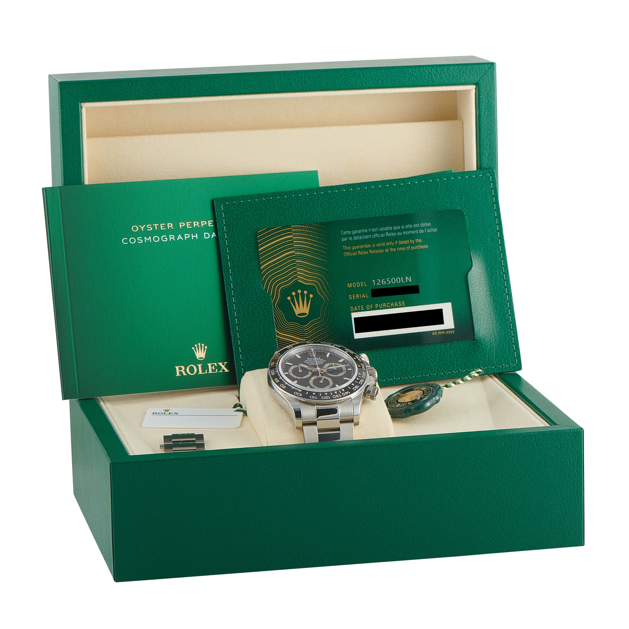 Rolex Daytona Black Dial Steel Watch 126500LN-0002 - Image 5