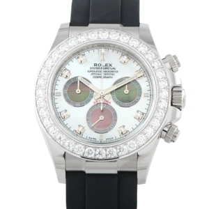 Rolex Daytona Mother of Pearl Dial Diamond White Gold Watch 126589RBR