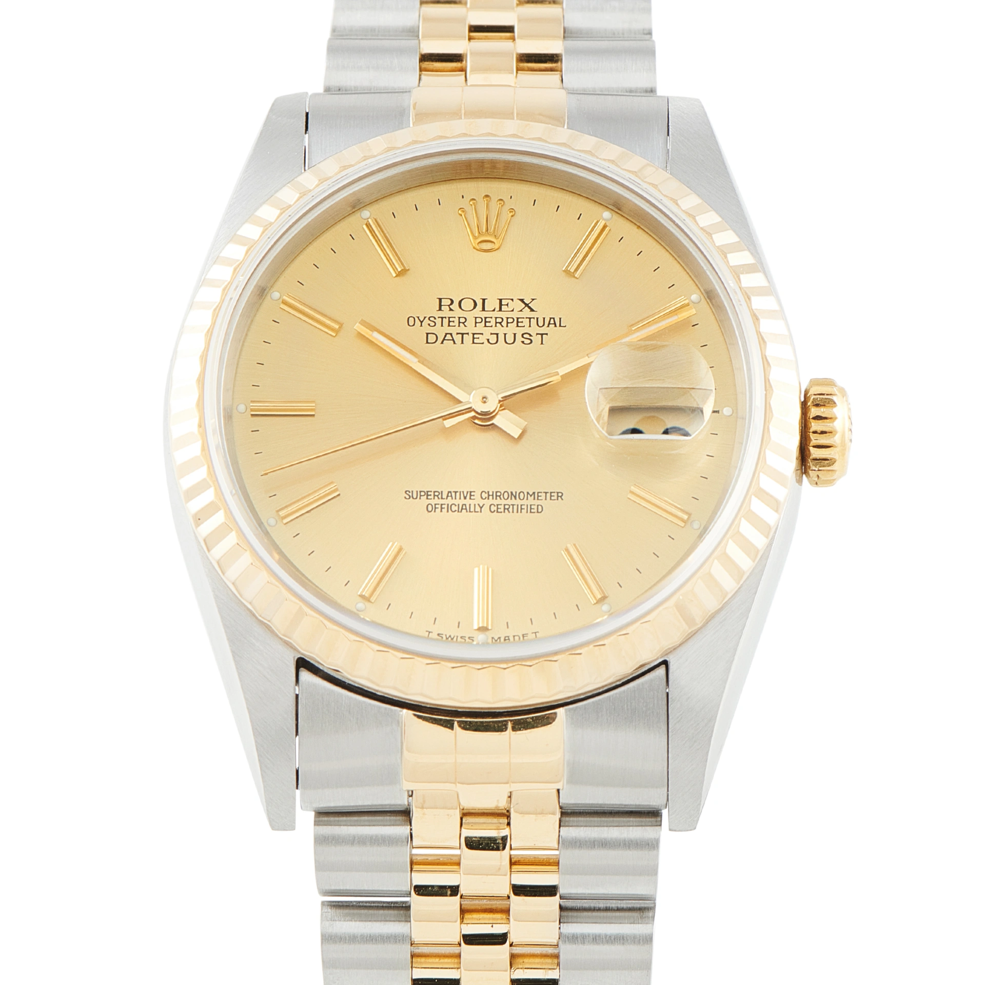 Rolex Datejust 36 Champagne Dial Two-Tone Jubilee Watch 16233