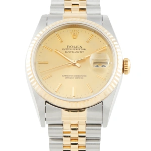 Rolex Datejust 36 Champagne Dial Two-Tone Jubilee Watch 16233
