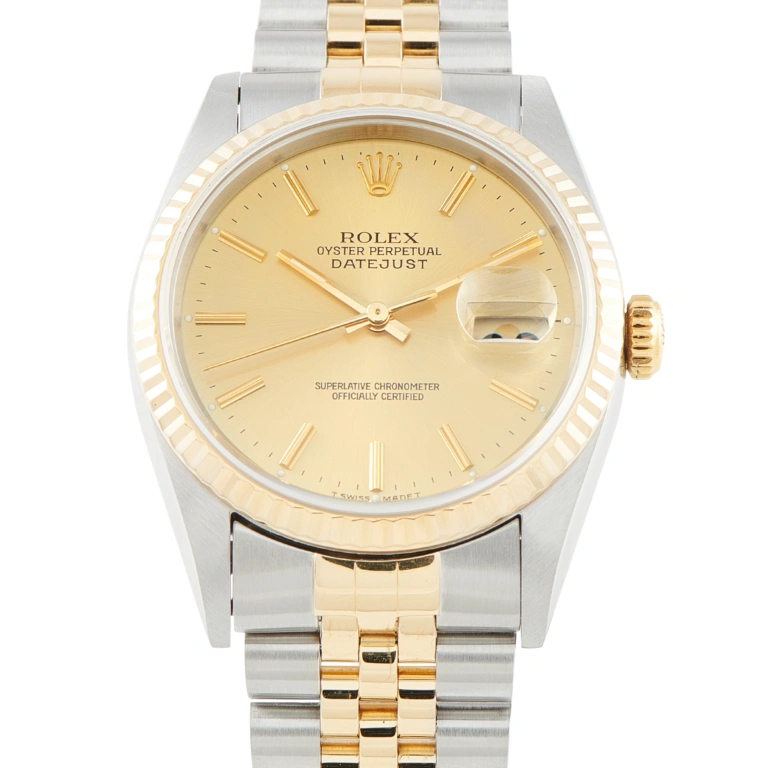 Rolex Datejust 36 Champagne Dial Two-Tone Jubilee Watch 16233