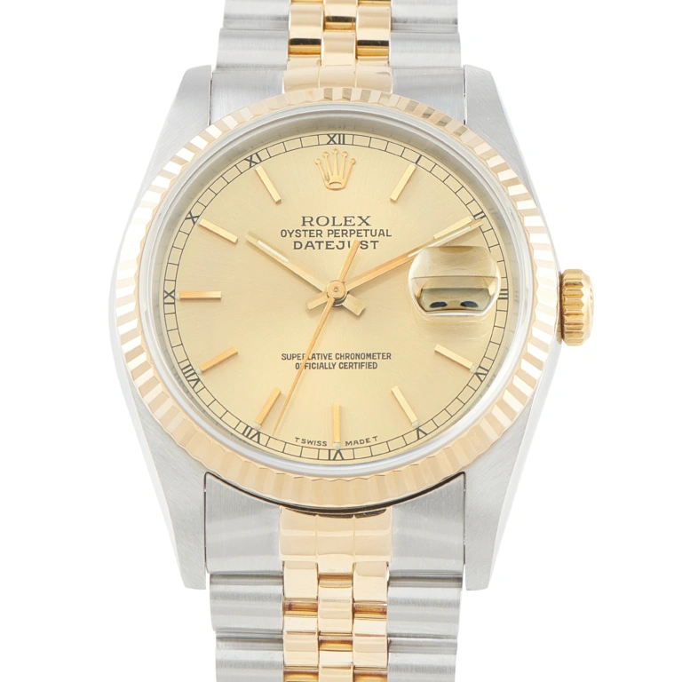 Rolex Datejust 36 Champagne Dial Two-Tone Jubilee Watch 16233