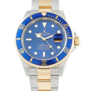 Rolex Submariner Date Blue Dial Two-Tone Watch 16613