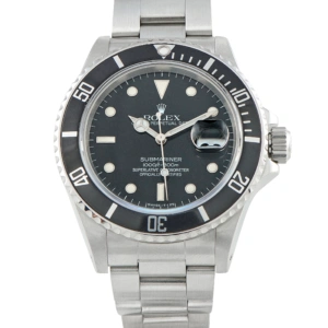 Rolex Submariner Date Black Dial Steel Watch 168000