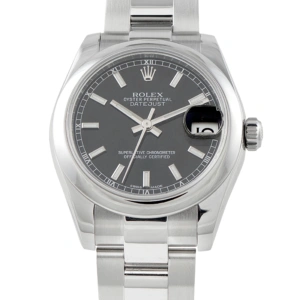 Rolex Datejust 31 Black Dial Steel Oyster Watch 178240