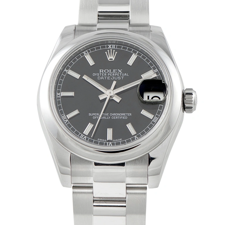 Rolex Datejust 31 Black Dial Steel Oyster Watch 178240