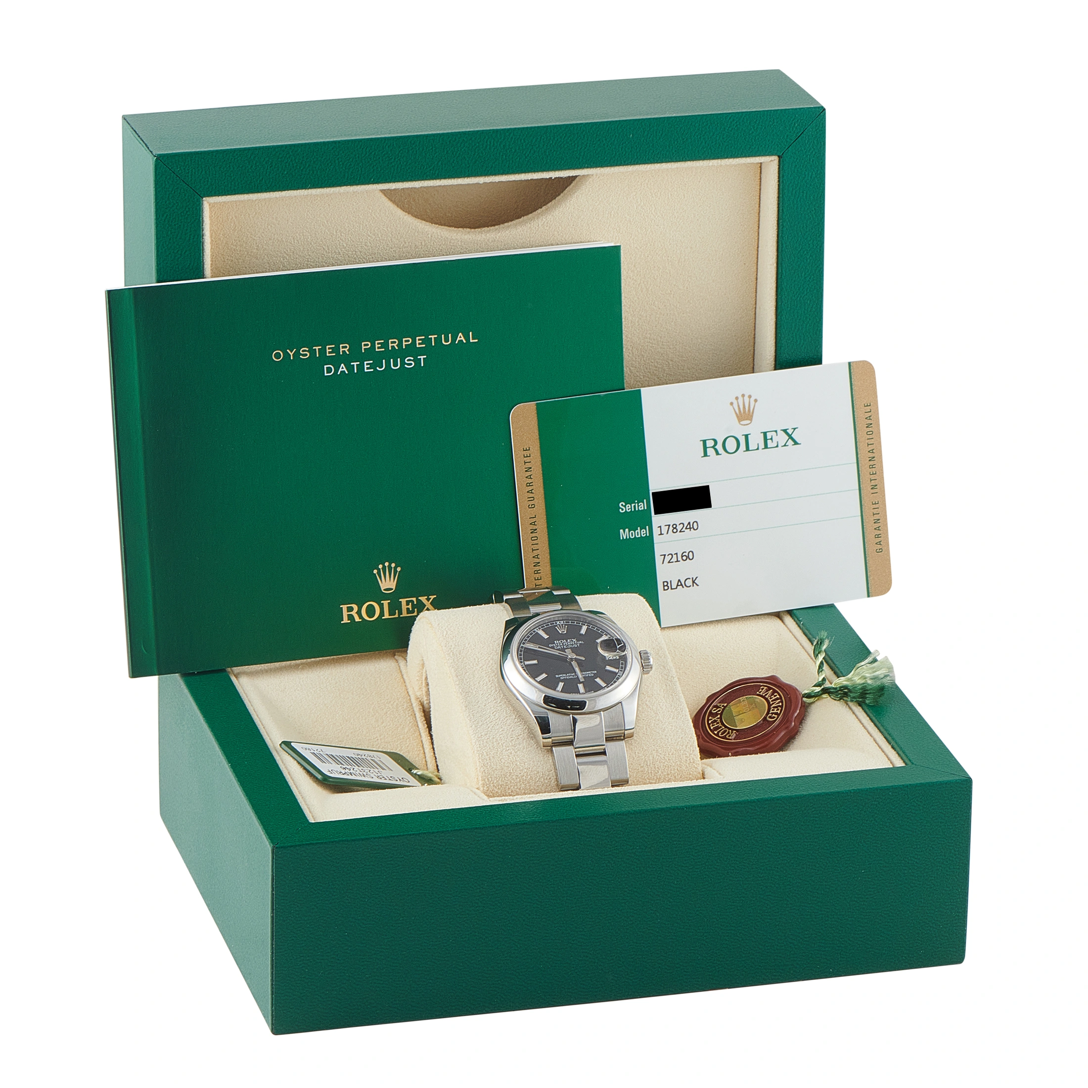 Rolex Datejust 31 Black Dial Steel Oyster Watch 178240 - Image 5