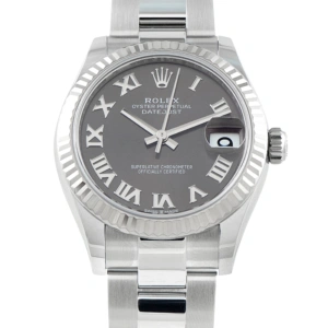 Rolex Datejust 31 Dark Grey Roman Dial Steel Oyster Watch 278274