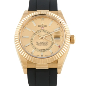 Rolex Sky-Dweller Champagne Dial Yellow Gold Watch 326238
