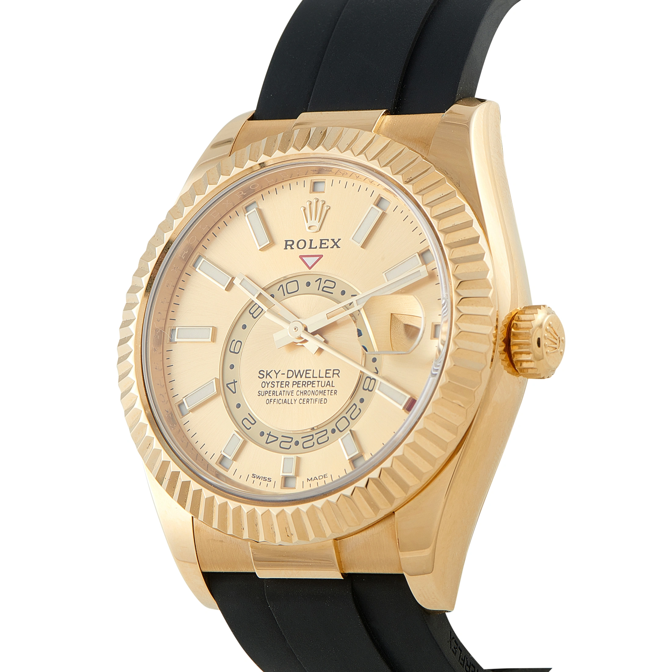 Rolex Sky-Dweller Champagne Dial Yellow Gold Watch 326238 - Image 2