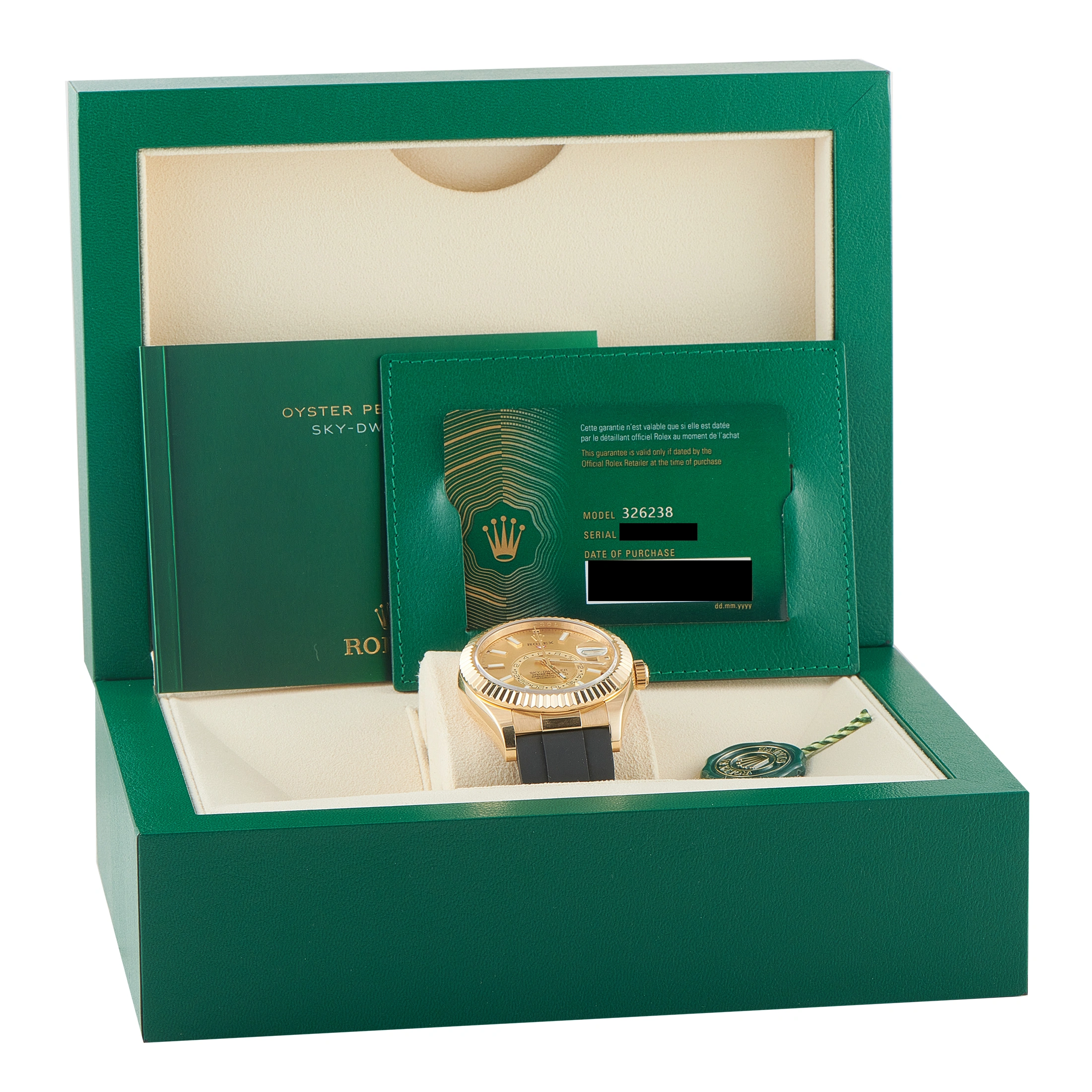 Rolex Sky-Dweller Champagne Dial Yellow Gold Watch 326238 - Image 5