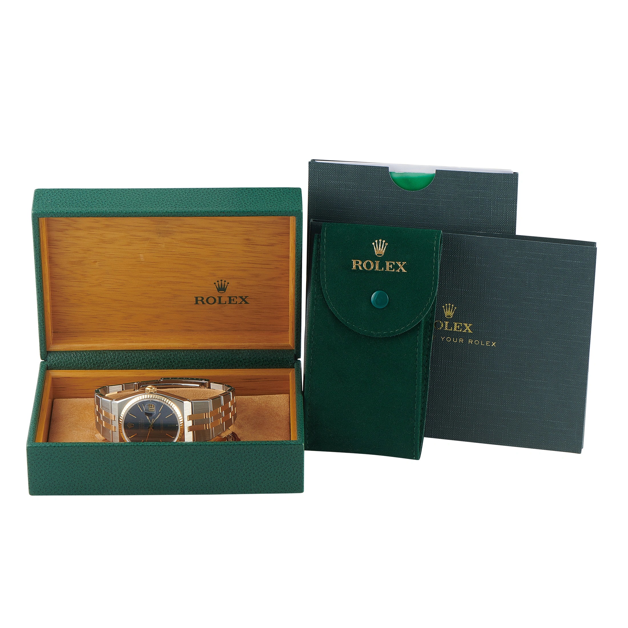 Rolex Datejust Oysterquartz Blue Dial Two-Tone Watch M17013 - Image 5