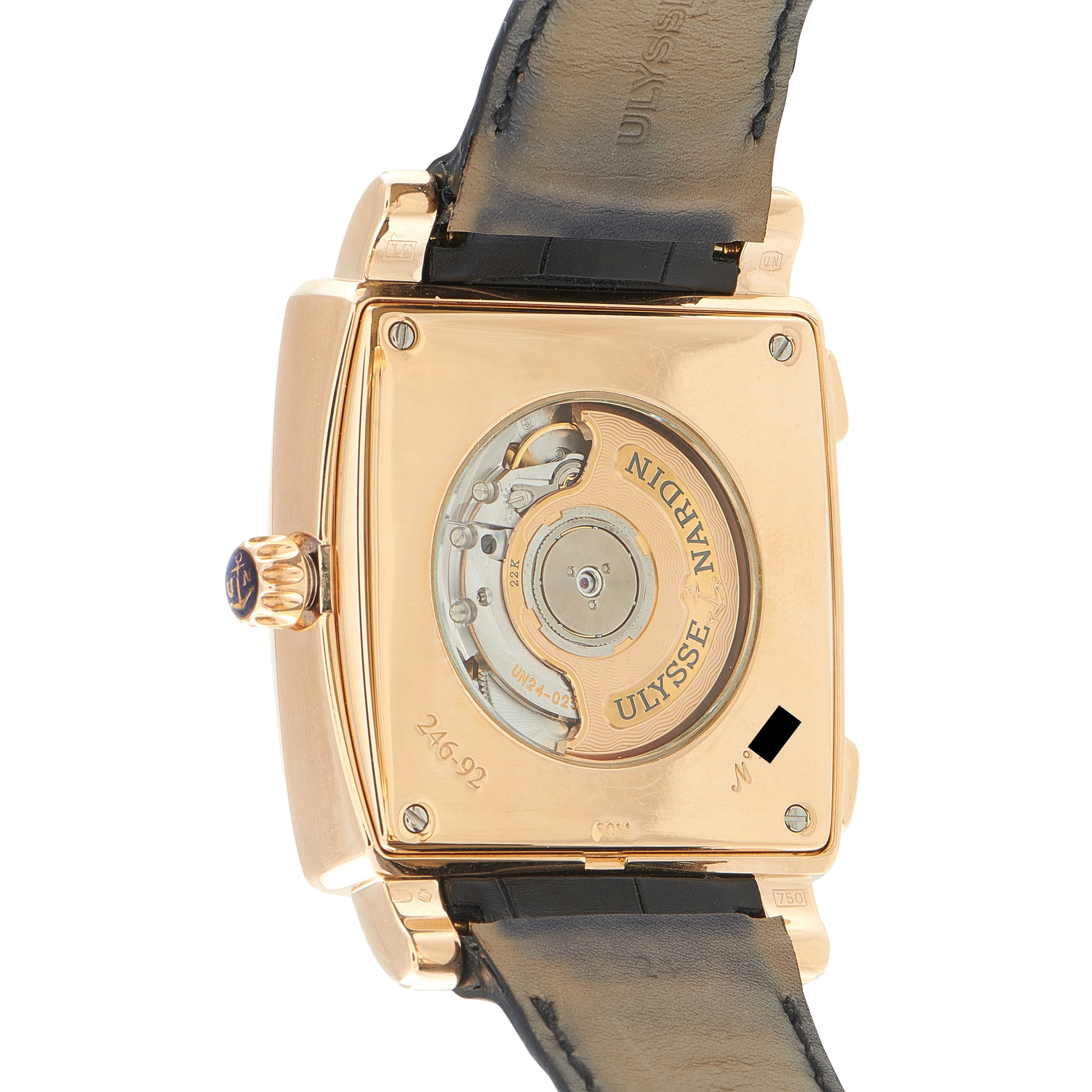 Ulysse Nardin Quadrato Dual Time Silver Dial Rose Gold Watch 246-92/600 - Image 3
