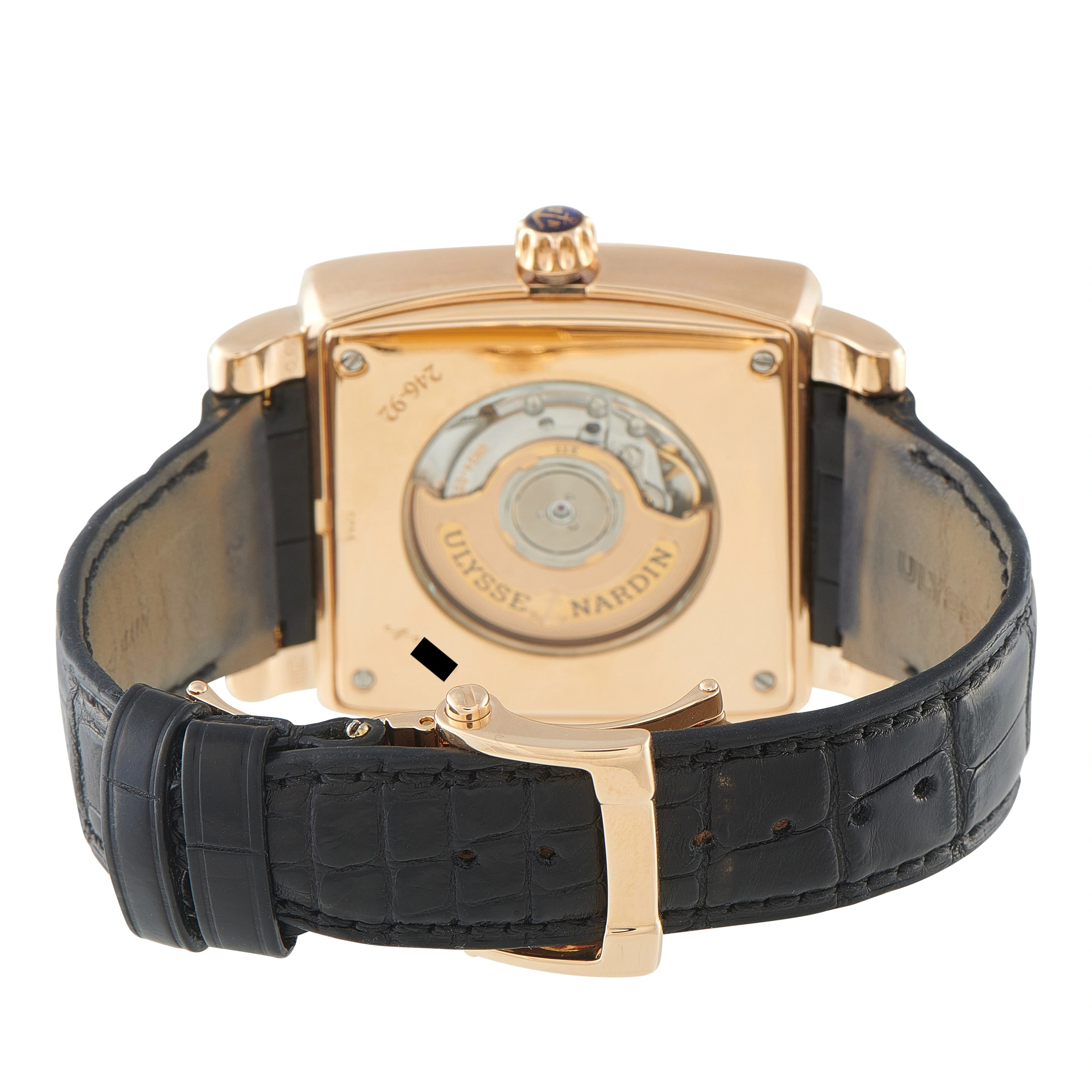 Ulysse Nardin Quadrato Dual Time Silver Dial Rose Gold Watch 246-92/600 - Image 4