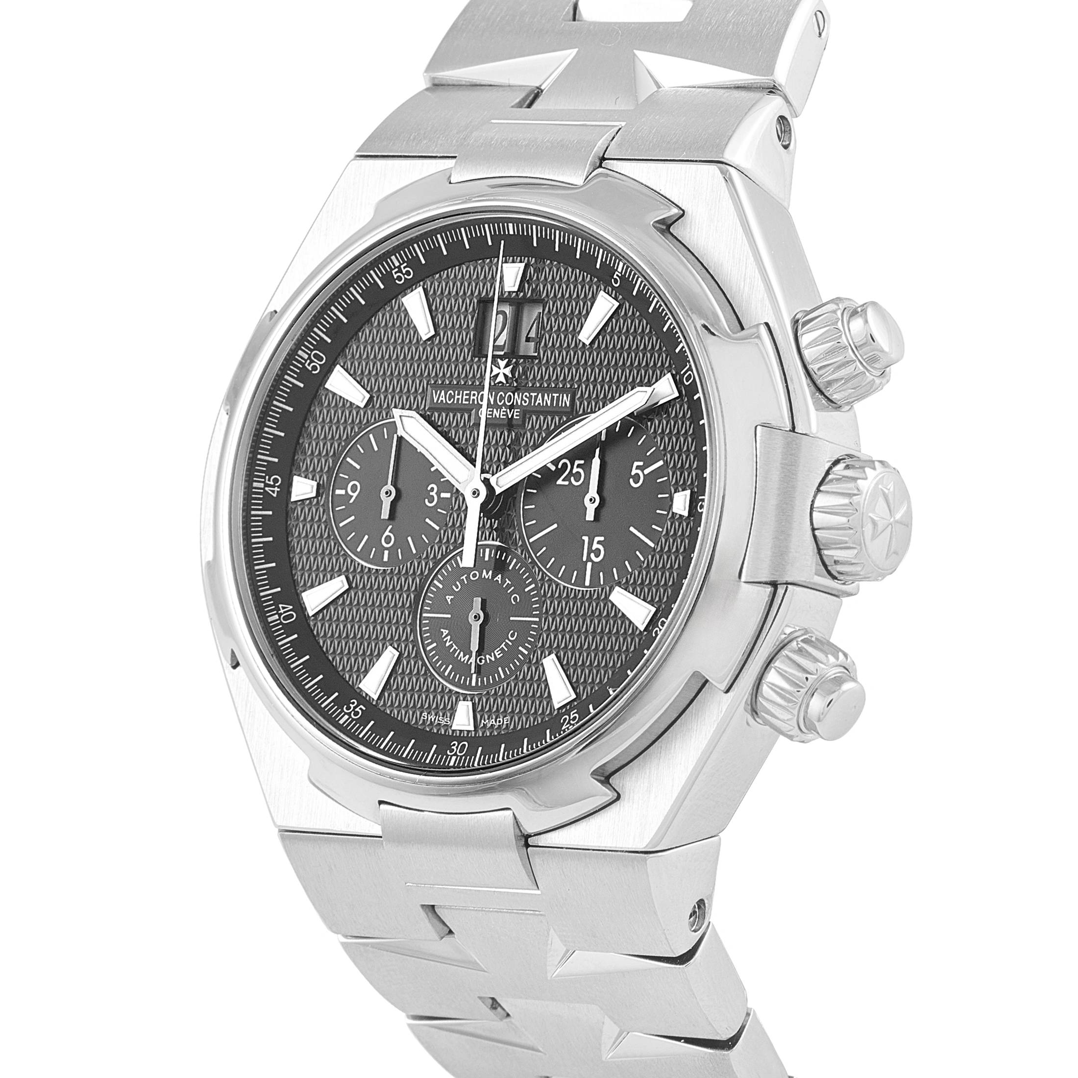 Vacheron Constantin Overseas Chronograph Black Dial Steel Watch 49150 - Image 2